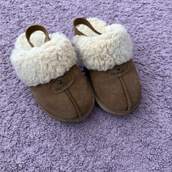 BearPaw Other - Bearpaw Kids' Tan Suede Slippers EUC